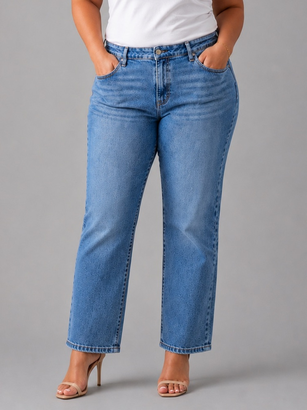 Good American Good Curve Straight Women’s Size 18 Jeans | GCST220T in Indigo539
